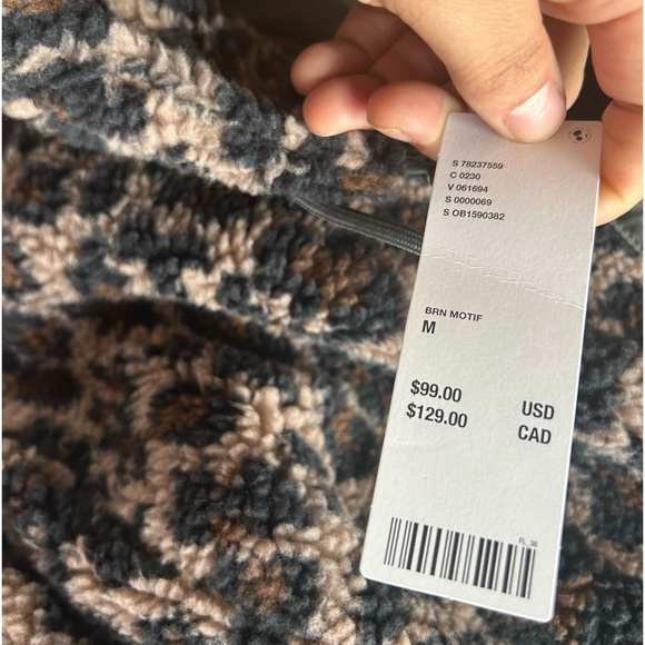 Urban Outfitters Leopard Sherpa Zip Up Jacket - Picture 3 of 11